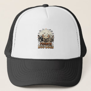 Halloween Frenchie Boo Dogs Funny Vintage_1 Trucker Hat