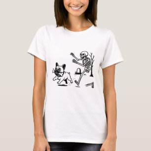 Halloween Frenchie Skeleton Digital File, Cute Hal T-Shirt