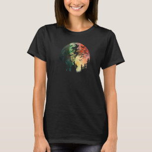 Halloween Frequent Flyer Flying Witch Full Moon Ca T-Shirt