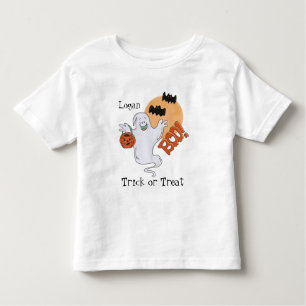 Halloween Friendly Ghost Personalised Toddler T-Shirt