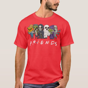 Halloween Friends Boys Skeleton Zombie Scary Pumpk T-Shirt