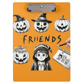 Halloween friends clipboard