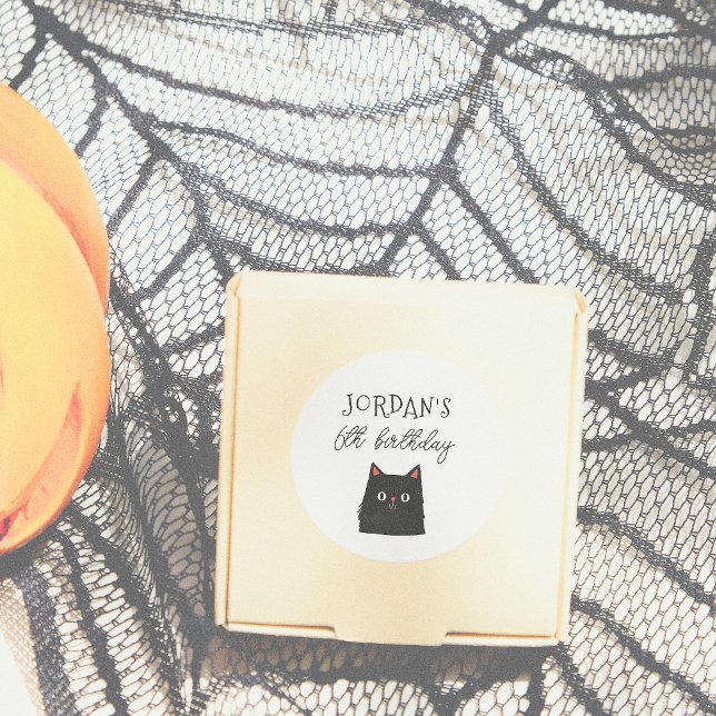 Halloween Friends Cute Modern Boy Birthday Favour Classic Round Sticker (Creator Uploaded)