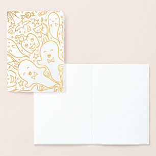 Halloween Friends Foil Card