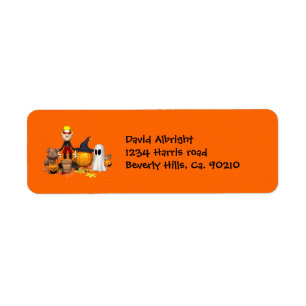 Halloween Friends Trick Or Treating Return Address Label