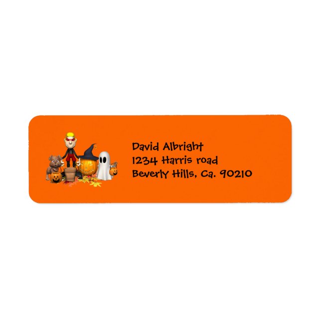 Halloween Friends Trick Or Treating Return Address Label (Front)