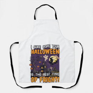 Halloween Fright Haunted House Witch Ghost_1 Apron