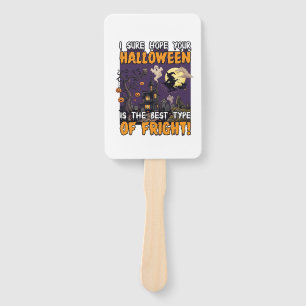Halloween Fright Haunted House Witch Ghost_1 Hand Fan