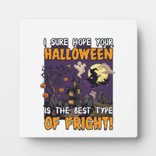Halloween Fright Haunted House Witch Ghost_1 Plaque