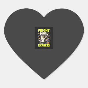 Halloween Fright Mail Express Heart Sticker
