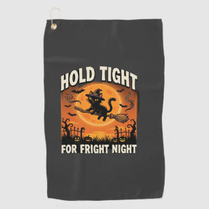 Halloween Fright Night Ghost Ride Golf Towel