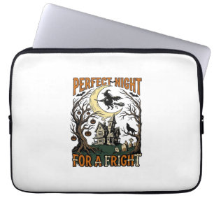 Halloween Fright Witch Vintage Haunted Night Tee_1 Laptop Sleeve