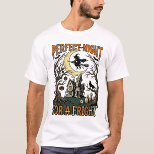 Halloween Fright Witch Vintage Haunted Night Tee_1 T-Shirt