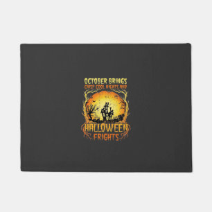 Halloween Frights Haunted House Full Moon Pumpkins Doormat