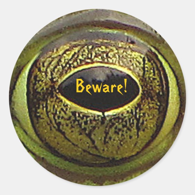 Halloween Frog Eye Classic Round Sticker (Front)