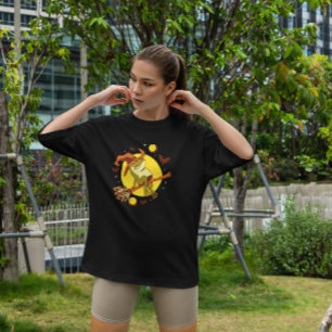 Halloween Frog Witch Flying T-Shirt