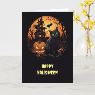 Halloween from Our House to Yours Cute Haunted Card