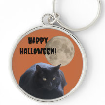 Halloween Full Moon Black Cat