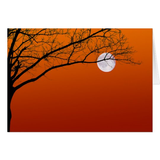 Halloween Full Moon Greeting Cards