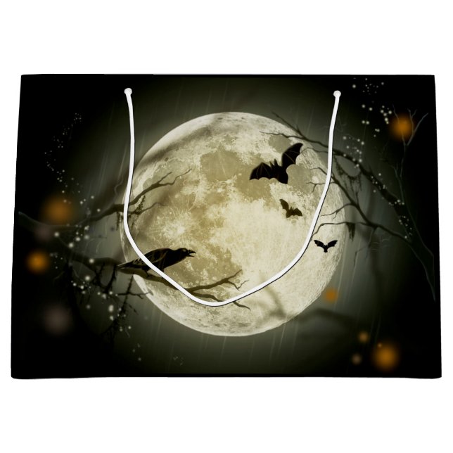 Halloween Full Moon Large Gift Bag (Front)