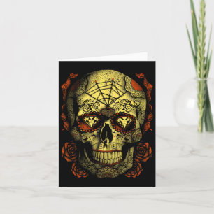 Halloween Full Moon Mojo Sugar Skull Card