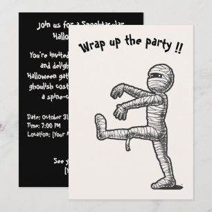 Halloween fun mummy ☜ Custom invitation card