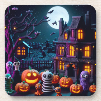 Halloween Fun Plastic Coaster