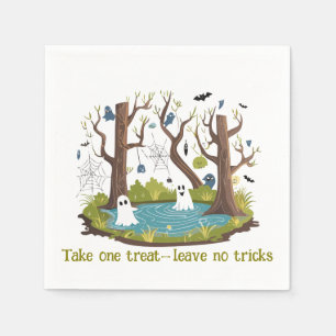 Halloween Fun Swamp Full Of Ghosts Napkin