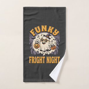 Halloween Funky Ghost Party Hand Towel