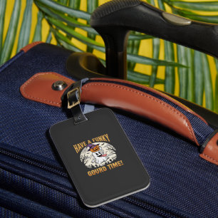 Halloween Funky Gourd Time Ghost Pumpkin Luggage Tag