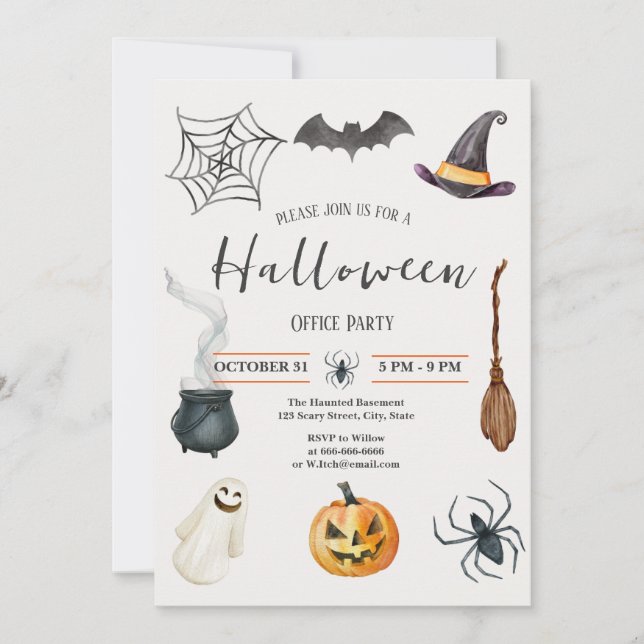 Halloween Funny Annual Office Party Invitation (Front)