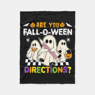 Halloween funny are fall o ween directions teacher fleece blanket