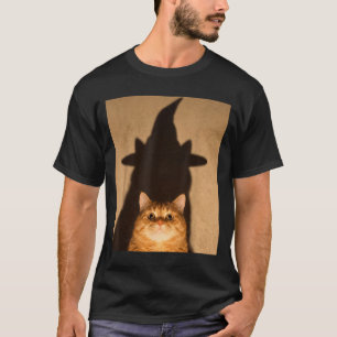 Halloween Funny Black Cat Witch Meme Vintage T-Shirt