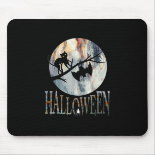 Halloween Funny Cat Halloween Birthday Mouse Pad