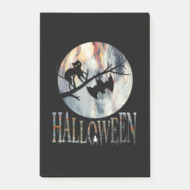 Halloween Funny Cat Halloween Birthday Post-it Notes (Front)