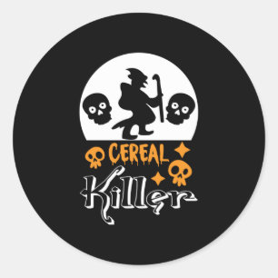 Halloween Funny Cereal Birthday Classic Round Sticker