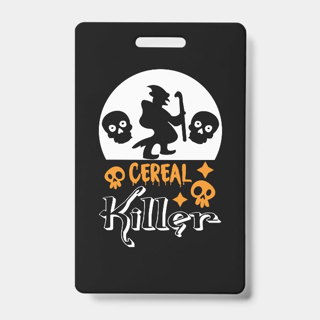 Halloween Funny Cereal Birthday ID Badge (Front)
