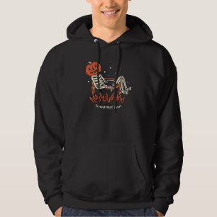 Halloween Funny Comfortably Glum Cooking Skeleton Hoodie