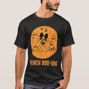 Halloween Funny Costume French Bulldog Ghost Lover T-Shirt