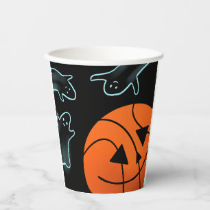 Halloween funny cute basketball ghosts birthday  paper cups