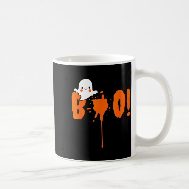 Halloween Funny Cute Ghost Boo! Design Gift  Coffee Mug (Right)