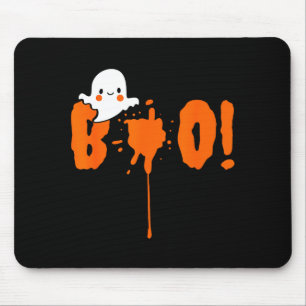 Halloween Funny Cute Ghost Boo! Design Gift  Mouse Pad