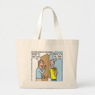 Halloween Funny Cyclops Tees Mugs Cards & Gifts Large Tote Bag