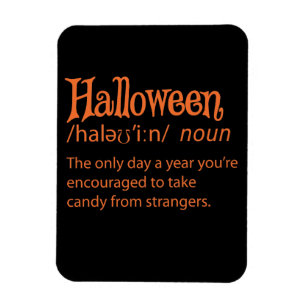 Halloween Funny Dictionary Definition Magnet