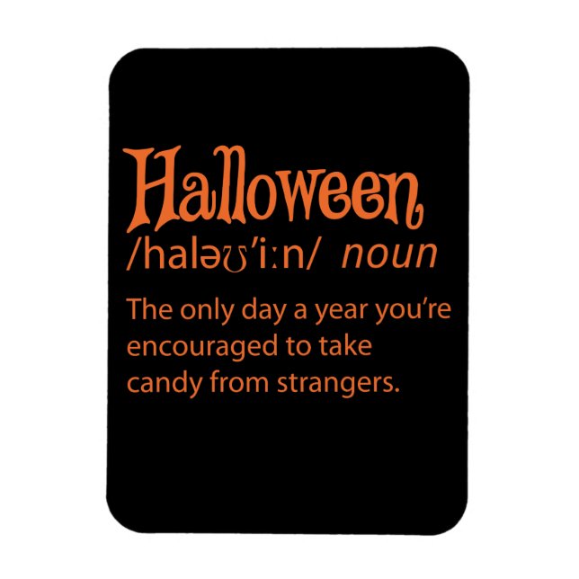 Halloween Funny Dictionary Definition Magnet (Vertical)