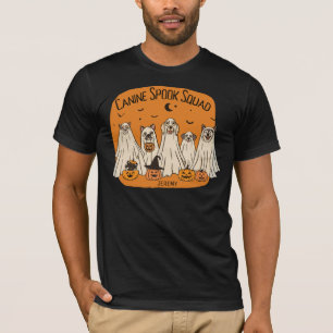 Halloween funny dogs ghosts pumpkins Spook Squad T-Shirt