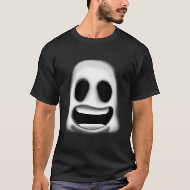 Halloween Funny Ghost With Teeth Face Men Women Ki T-Shirt (Front)