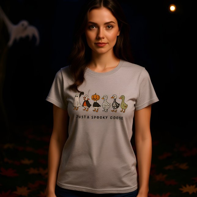 Halloween Funny Goose Spooky Skeleton T-Shirt (Creator Uploaded)