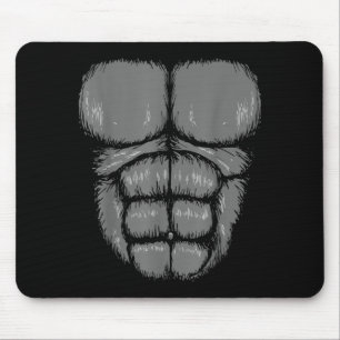 Halloween Funny Gorilla Monkey Belly Chest Costume Mouse Pad