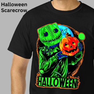 Halloween Funny Green Scary Sack Man Pumpkin Men's T-Shirt
